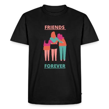 FRIENDS - Men's Premium Organic T-Shirt - black - Front - Nico (187cm)