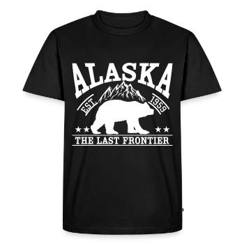 Alaska the Last Frontier - Men's Premium Organic T-Shirt - black - Front - Nico (187cm)