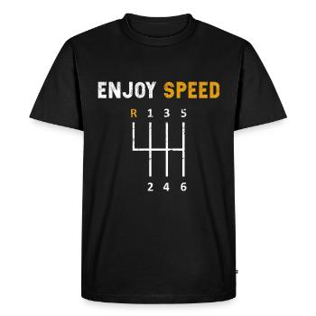 Automobiliste disant - T-shirt Premium bio Homme - noir - Devant - Nico (187cm)