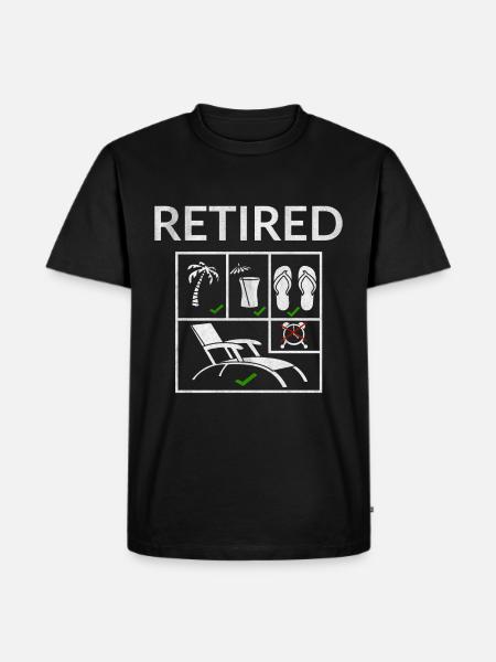 Ruhestand - Männer Premium Bio T-Shirt - Schwarz