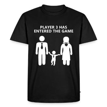 Le joueur 3 est entré dans le jeu Family Design - T-shirt Premium bio Homme - noir - Devant - Nico (187cm)