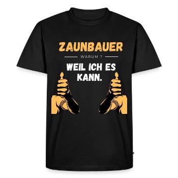 Zaunbau Beruf Geschenkidee - Männer Premium Bio T-Shirt - Schwarz - Vorne - Nico (187cm)