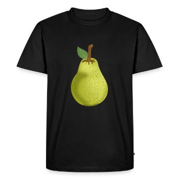 pear - Men's Premium Organic T-Shirt - black - Front - Nico (187cm)