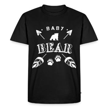 Bébé ours mignon famille boho flèche - T-shirt Premium bio Homme - noir - Devant - Nico (187cm)