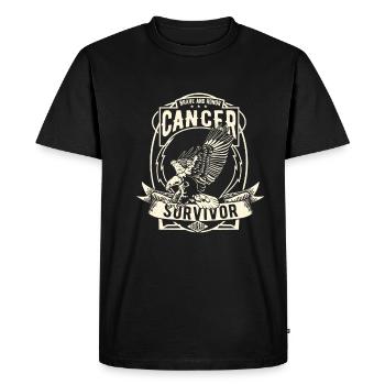 Survivant du cancer! - T-shirt Premium bio Homme - noir - Devant - Nico (187cm)
