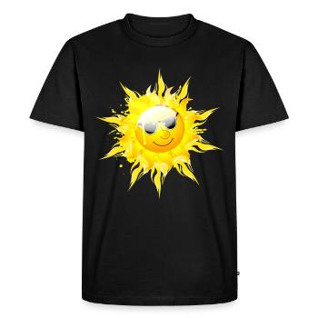 Soleil - T-shirt Premium bio Homme - noir - Devant - Nico (187cm)