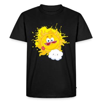 Soleil - T-shirt Premium bio Homme - noir - Devant - Nico (187cm)