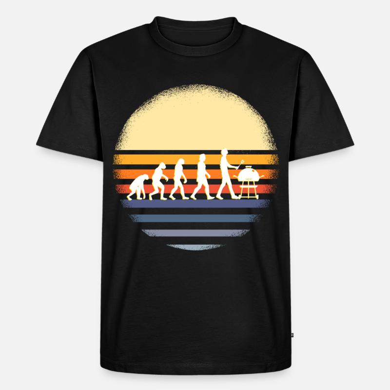 Grill Evolution - Männer Premium Bio T-Shirt - Schwarz