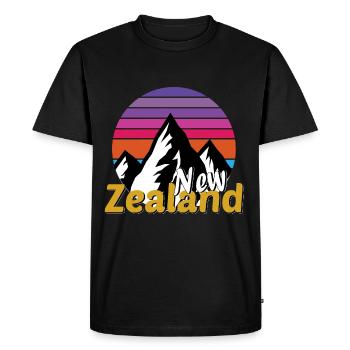 Nouvelle-Zélande - T-shirt Premium bio Homme - noir - Devant - Nico (187cm)