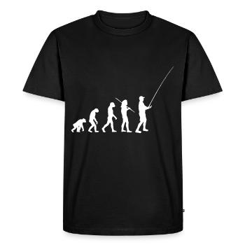 Évolution - pêche et pêche à la ligne - T-shirt Premium bio Homme - noir - Devant - Nico (187cm)