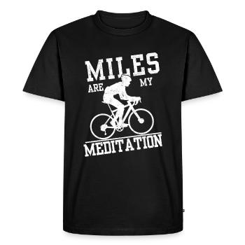 Miles Bike Therapy Bicycle Bike Gift - Men's Premium Organic T-Shirt - black - Front - Nico (187cm)