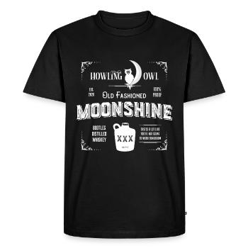 Moonshine - étiquette Moonshine à l'ancienne - T-shirt Premium bio Homme - noir - Devant - Nico (187cm)