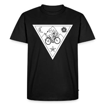 Albert Hofmann LSD Triangle Noir & Blanc - T-shirt Premium bio Homme - noir - Devant - Nico (187cm)