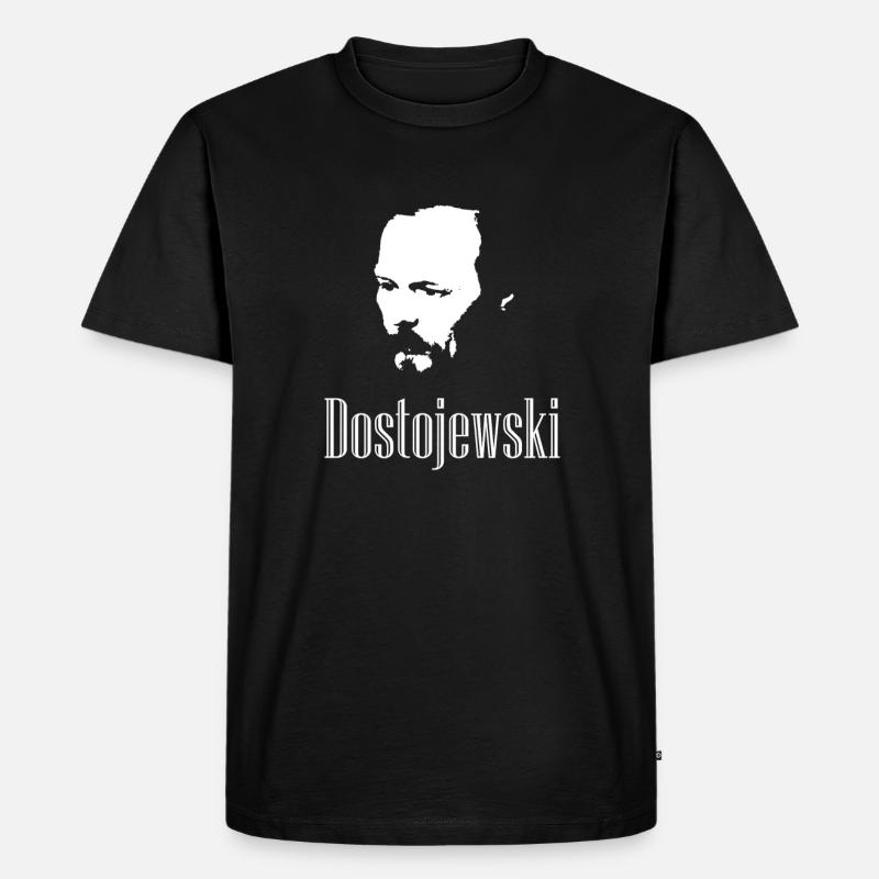 Dostojewski Bild - Männer Premium Bio T-Shirt - Schwarz
