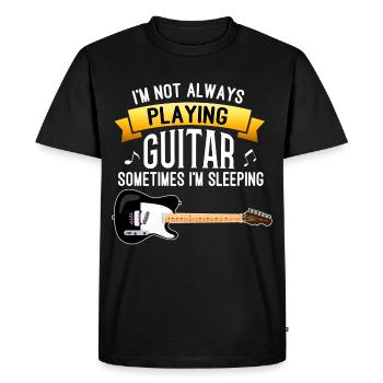 Guitare musique plectre guitare électrique basse électrique - T-shirt Premium bio Homme - noir - Devant - Nico (187cm)