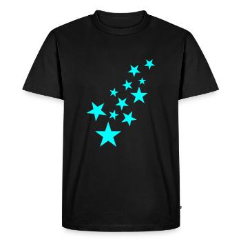 Icône de motif étoile astérisque - T-shirt Premium bio Homme - noir - Devant - Nico (187cm)