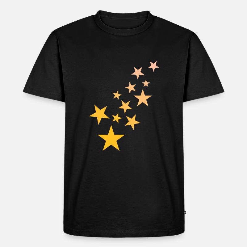 Stern Sternchen Muster Sternenhimmel - Männer Premium Bio T-Shirt - Schwarz