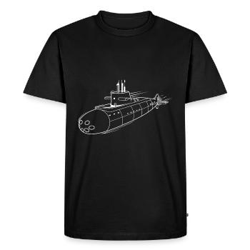Sous-marin - Plan directeur - T-shirt Premium bio Homme - noir - Devant - Nico (187cm)