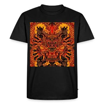 orange Bali - T-shirt Premium bio Homme - noir - Devant - Nico (187cm)