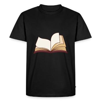 Livre Livres Lecture Leeeratte De livres Cadeau - T-shirt Premium bio Homme - noir - Devant - Nico (187cm)