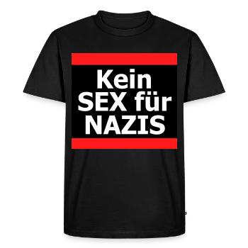 no sex for Nazis - Men's Premium Organic T-Shirt - black - Front - Nico (187cm)