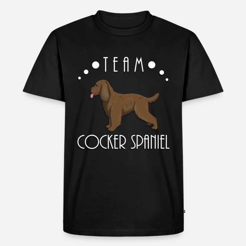 Team Cocker Spaniel - Leber - Männer Premium Bio T-Shirt - Schwarz