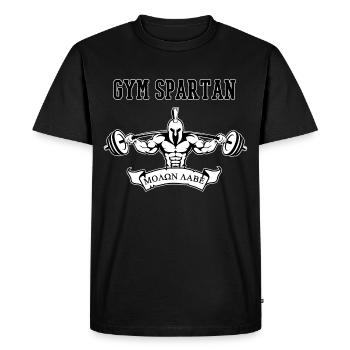 Gym spartans - T-shirt Premium bio Homme - noir - Devant - Nico (187cm)