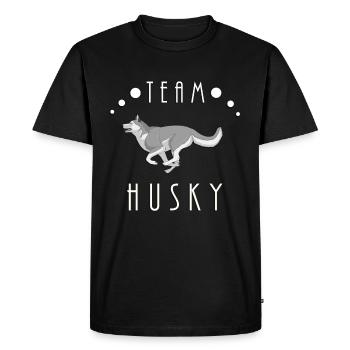 Team Husky - Grey and White - T-shirt Premium bio Homme - noir - Devant - Nico (187cm)