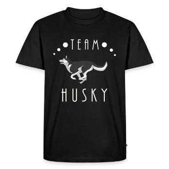 Team Husky - Black and White - T-shirt Premium bio Homme - noir - Devant - Nico (187cm)