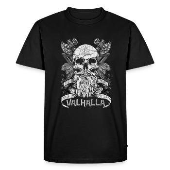 Valhalla Odin Viking Motif - T-shirt Premium bio Homme - noir - Devant - Nico (187cm)