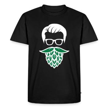 Barbe de houblon - T-shirt Premium bio Homme - noir - Devant - Nico (187cm)