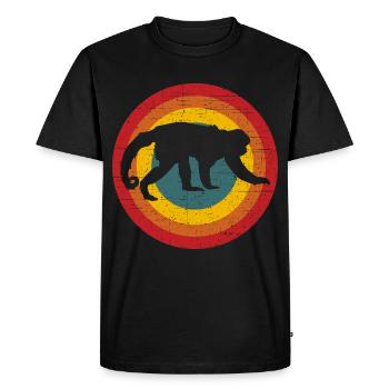Singe - T-shirt Premium bio Homme - noir - Devant - Nico (187cm)