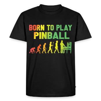 born to play pinball evolution game game zocken - Men's Premium Organic T-Shirt - black - Front - Nico (187cm)