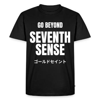 GO Beyond SEVENTH SENSE Anime Fitness Motivation - T-shirt Premium bio Homme - noir - Devant - Nico (187cm)