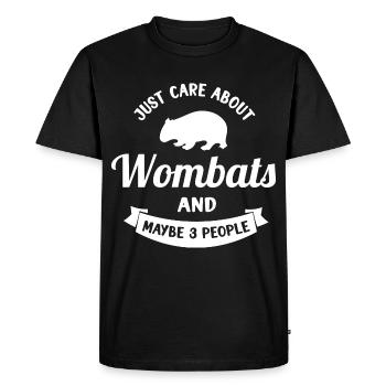 Seulement Wombats Wombat - T-shirt Premium bio Homme - noir - Devant - Nico (187cm)