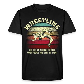Le catch de funny et le catch freestyle wrestling - T-shirt Premium bio Homme - noir - Devant - Nico (187cm)