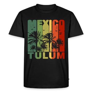 Tulum party vacances de printemps baise plage ivre - T-shirt Premium bio Homme - noir - Devant - Nico (187cm)