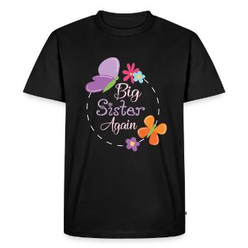 je vais de nouveau grand frère soeur bébé big - T-shirt Premium bio Homme - noir - Devant - Nico (187cm)