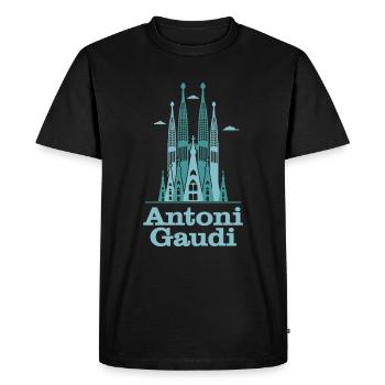 Sagrada Familia Gaudi art église Barca Antoni - T-shirt Premium bio Homme - noir - Devant - Nico (187cm)