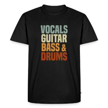 Groupe de rock retro - T-shirt Premium bio Homme - noir - Devant - Nico (187cm)