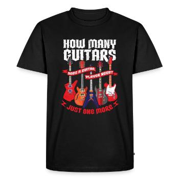 How Many Guitars Does A Guitar Player Need Guitare - T-shirt Premium bio Homme - noir - Devant - Nico (187cm)