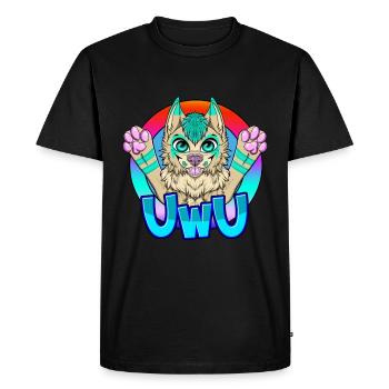 Furry UwU - T-shirt Premium bio Homme - noir - Devant - Nico (187cm)