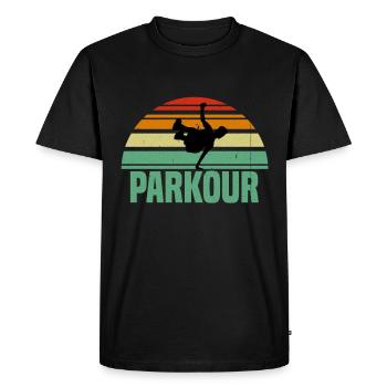 parkour - Men's Premium Organic T-Shirt - black - Front - Nico (187cm)