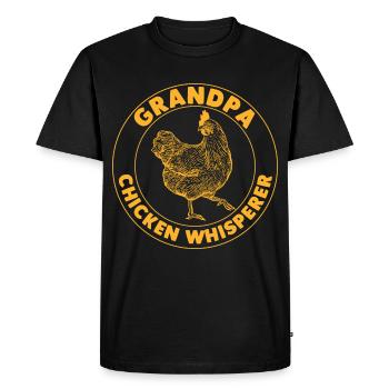 Poulet papa paysan père ferme poulet fête des pères - T-shirt Premium bio Homme - noir - Devant - Nico (187cm)