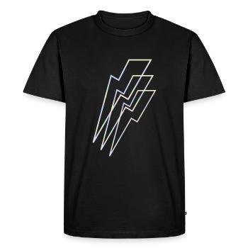 Flash holographique - T-shirt Premium bio Homme - noir - Devant - Nico (187cm)