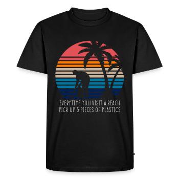 Environnement Nature Protection de la nature - T-shirt Premium bio Homme - noir - Devant - Nico (187cm)