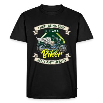 Biker Chopper Rock - T-shirt Premium bio Homme - noir - Devant - Nico (187cm)