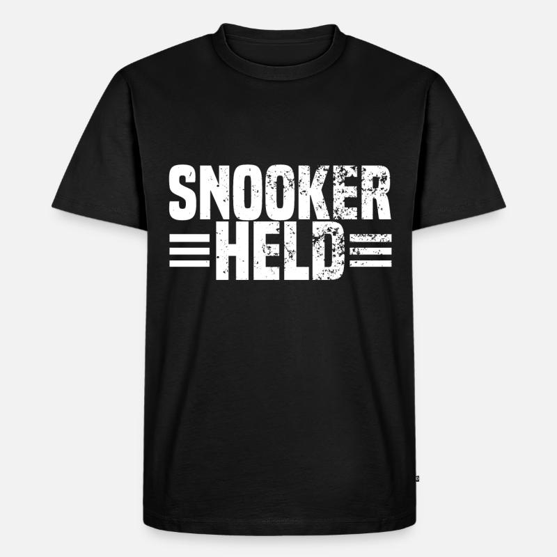 snooker held - Männer Premium Bio T-Shirt - Schwarz