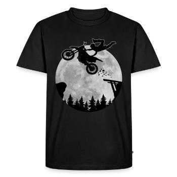 MX Motocross &Dirt Bike Moon Jump Idée cadeau - T-shirt Premium bio Homme - noir - Devant - Nico (187cm)