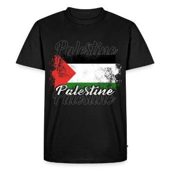 Palestine - T-shirt Premium bio Homme - noir - Devant - Nico (187cm)